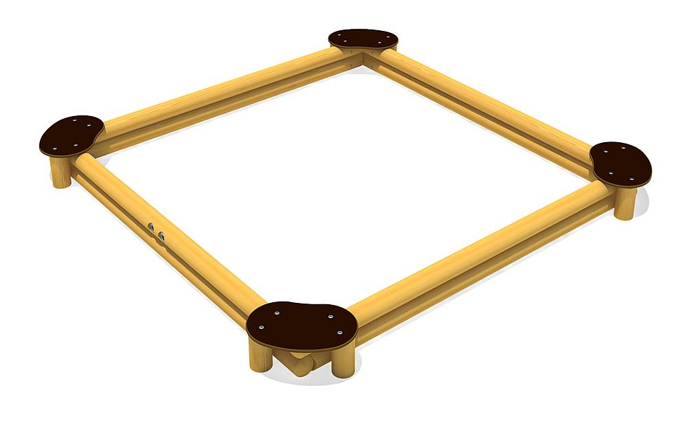 Sandkasten Sandy Quadrat 260 Ansicht 3