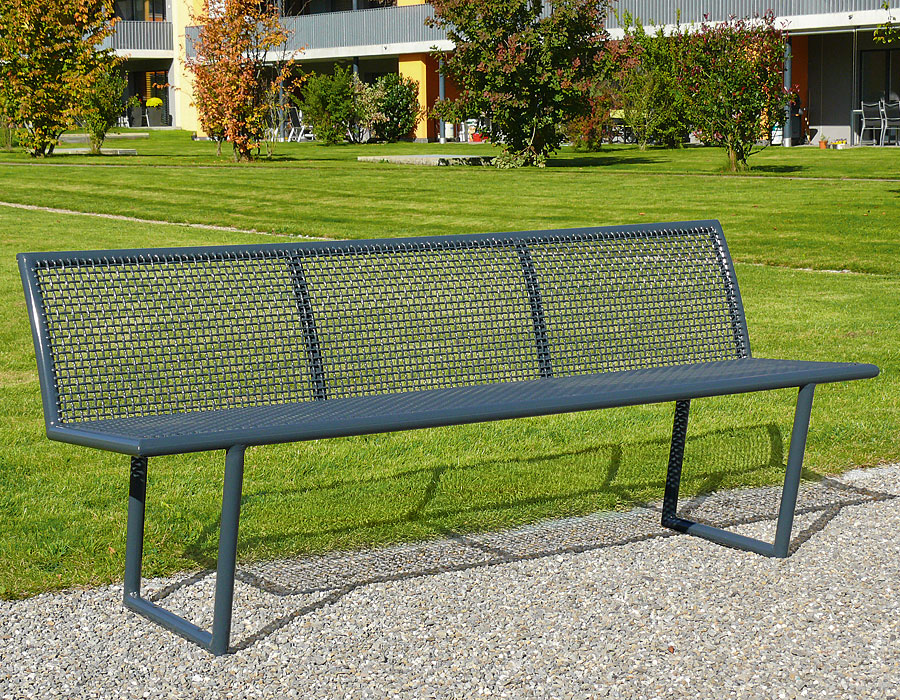Parkbank Stahlgitter Ansicht 3
