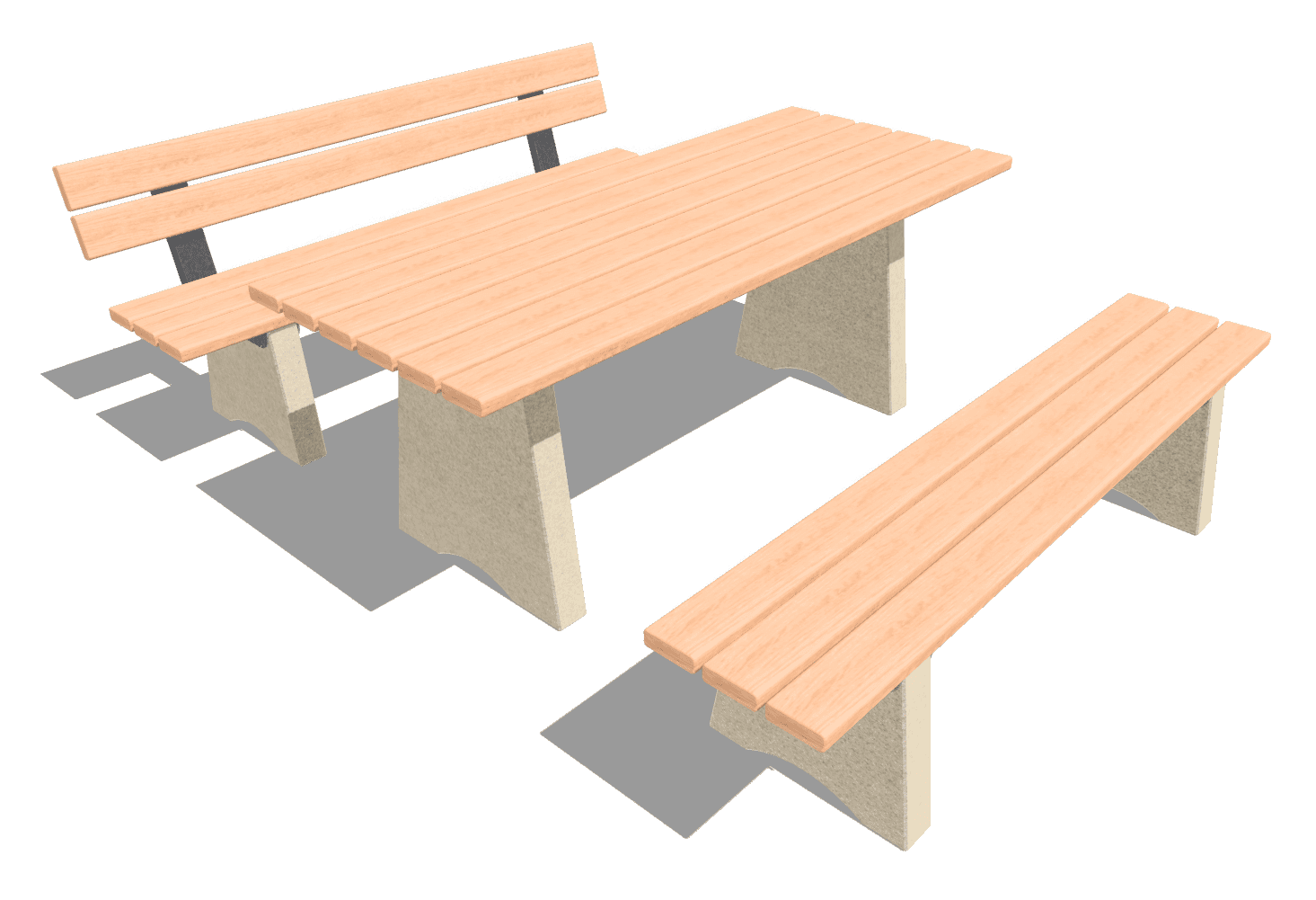 Sitzgruppe Relax, Betonsockel jurabeige Ansicht 3