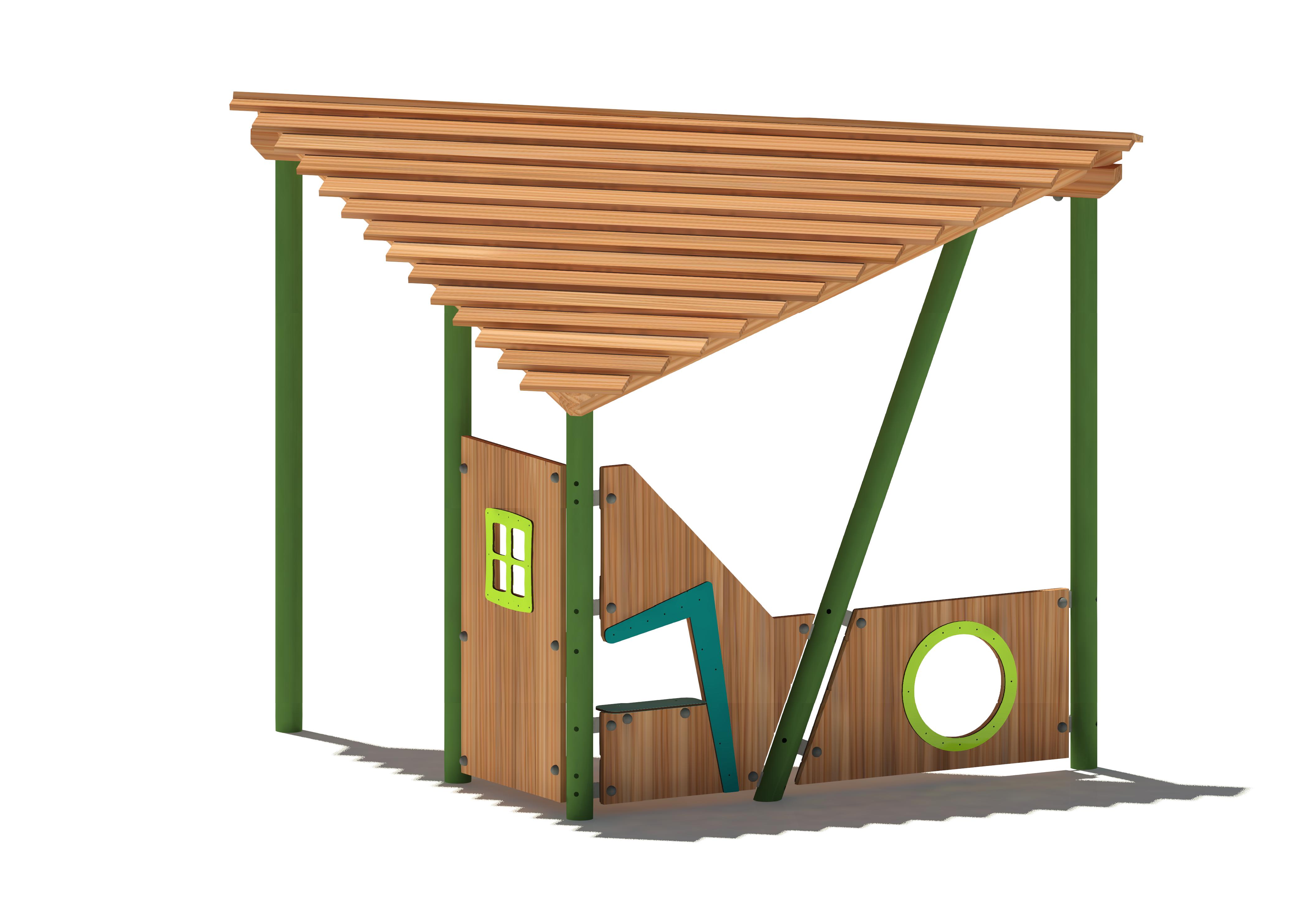 Halbes Spielhaus Frido 18204, Maier Spielplatzgeräte