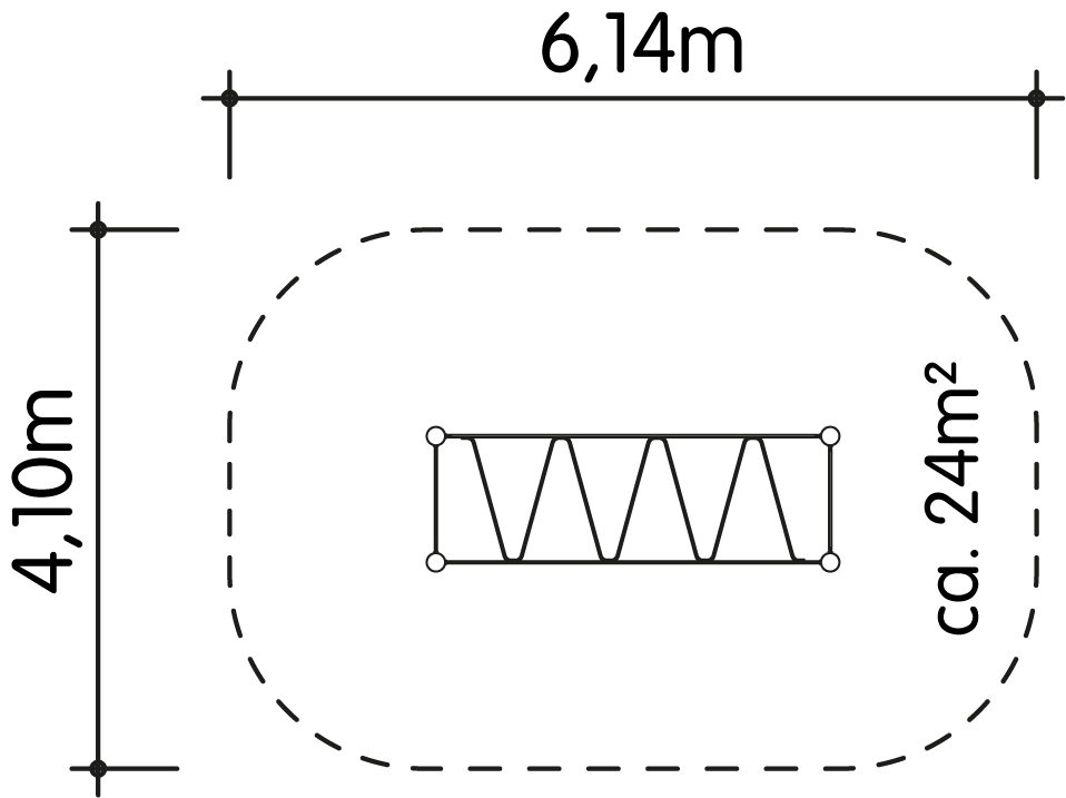 Schlangenseilbrücke 3m Ansicht 4