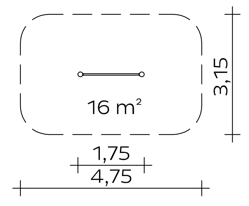 Minireck (0,90) Ansicht 3