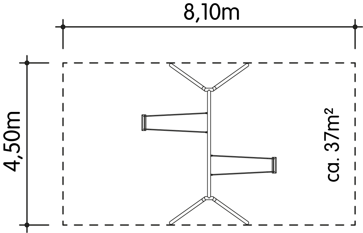Schaukel 2-fach LH250cm Ansicht 4