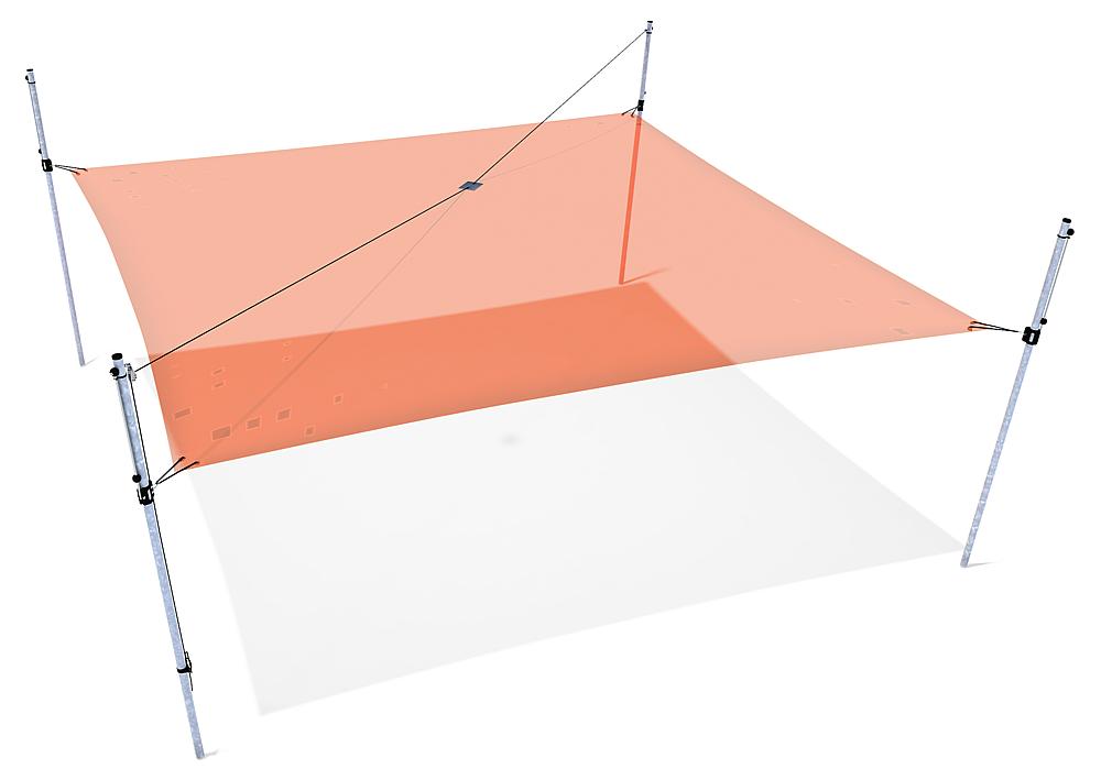 Schattensegel höhenverstellbar 5,00x5,00 m Ansicht 1