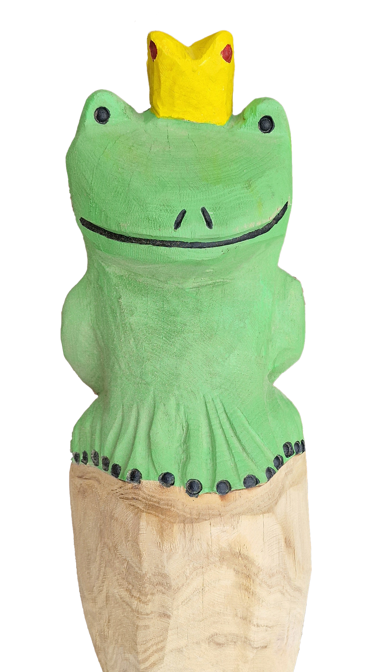 Pfostenkopf/Schnitzfigur Froschkönig -