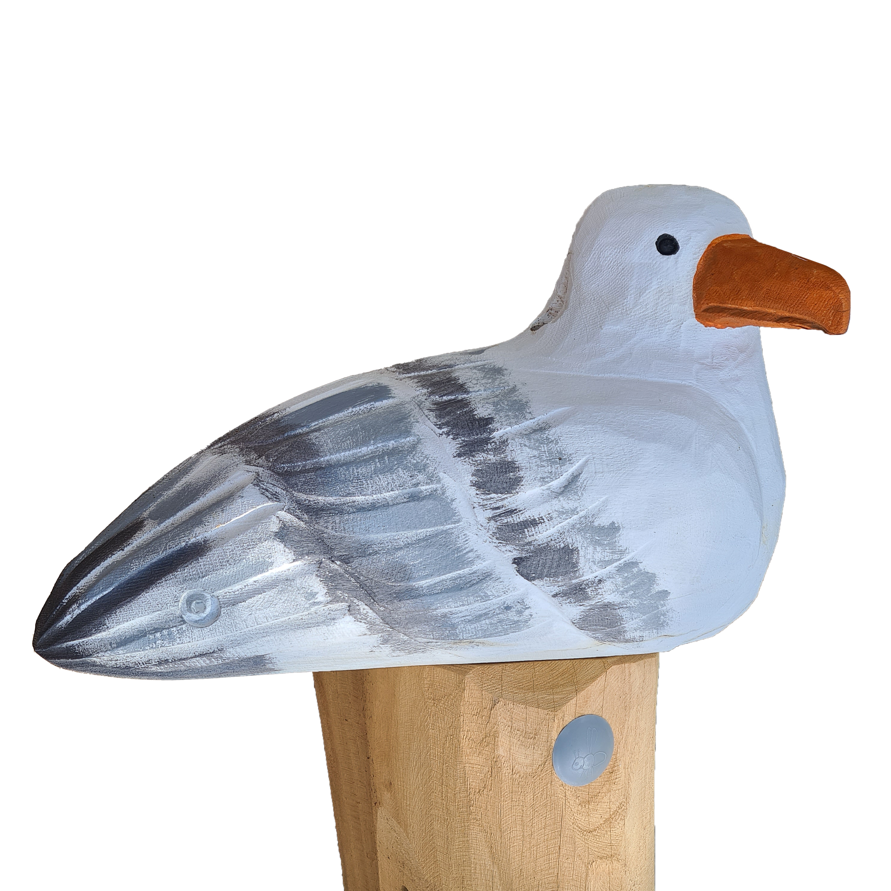 Pfostenkopf/Schnitzfigur Möwe -