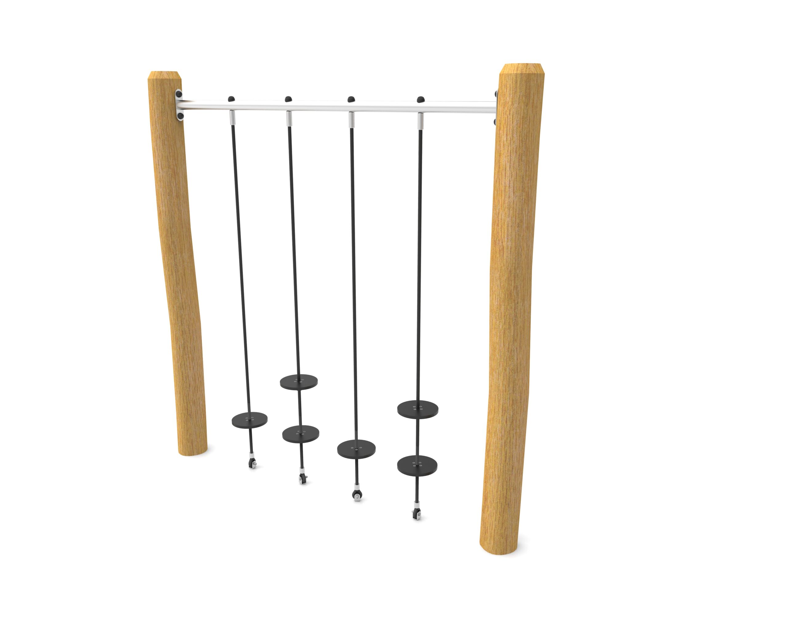 Seilwand mit Scheiben Robinie