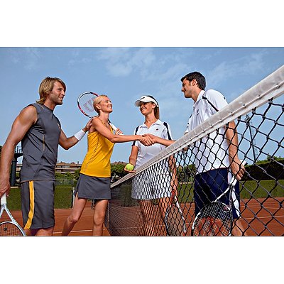 Court Royal Tennisnetz „Doppelreihe“, ringsherum eingefasst Ansicht 4