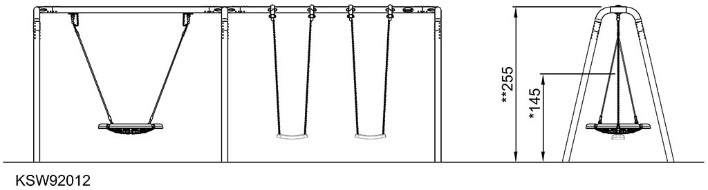 Höhe 2,5 m, Seilnest Ø 100 cm, Anti-Überschlag KSW92012 Ansicht 4