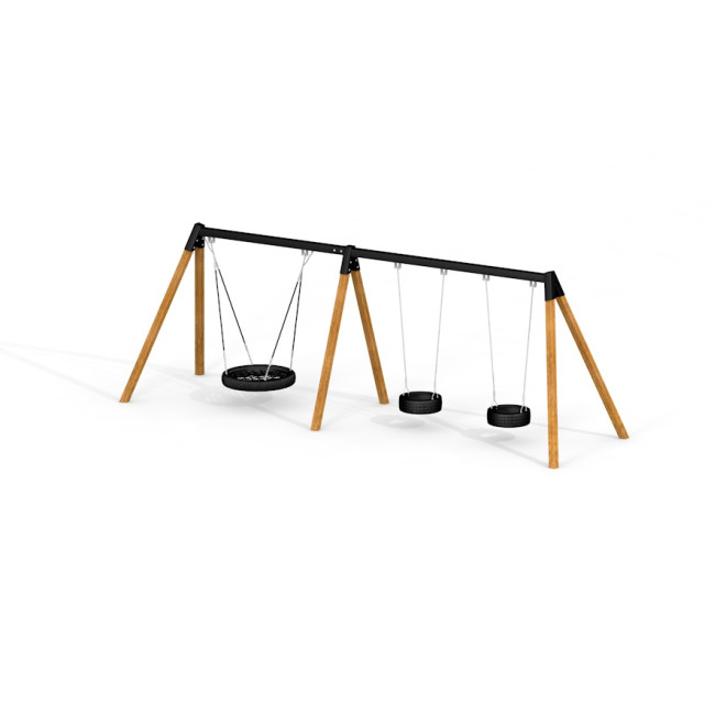 Dreifache Schaukel 2+ Nest-Sitz (BNS 90 cm), Larslaj