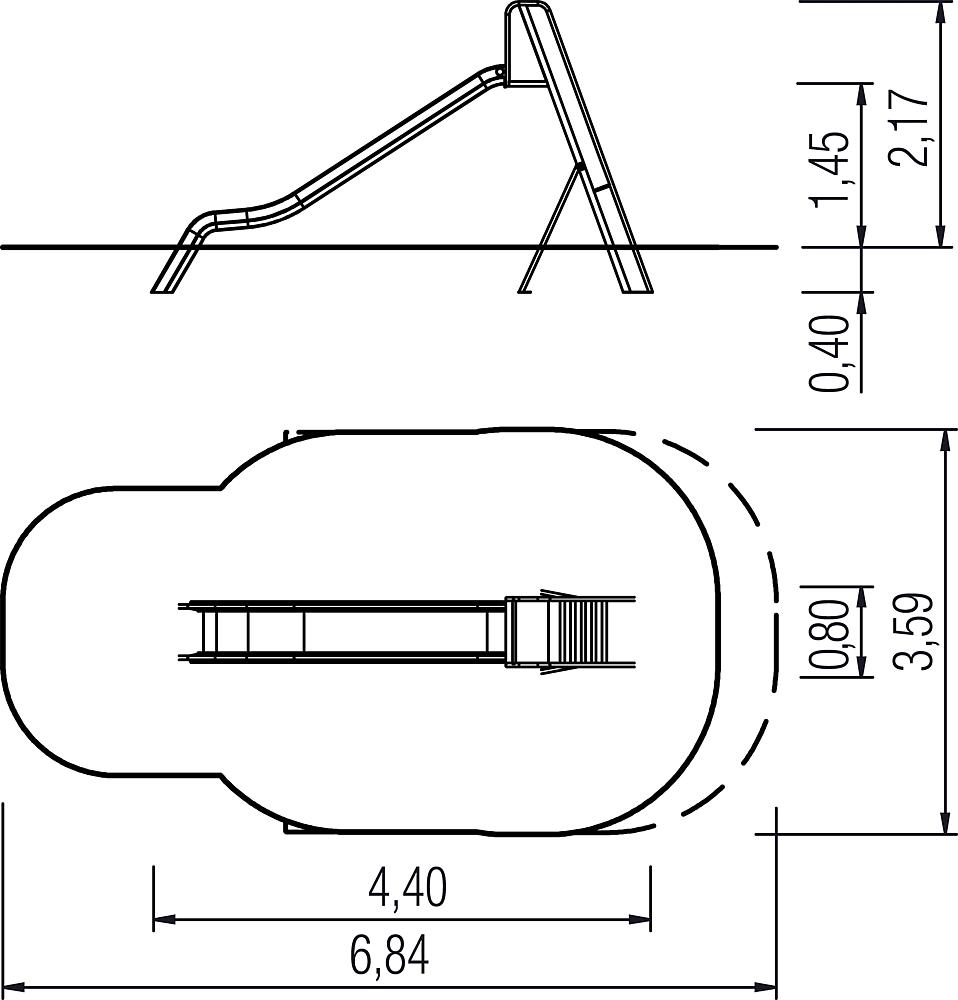 Rutsche mit Aufstieg PH 145 cm Ansicht 4
