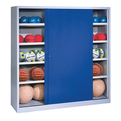 C+P Ballschrank mit Vollblech-Schiebetüren (Typ 4), HxBxT: 195x160x60 cm