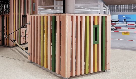 bimbox Spielwürfel MINH mit Kriechröhre - lasiert