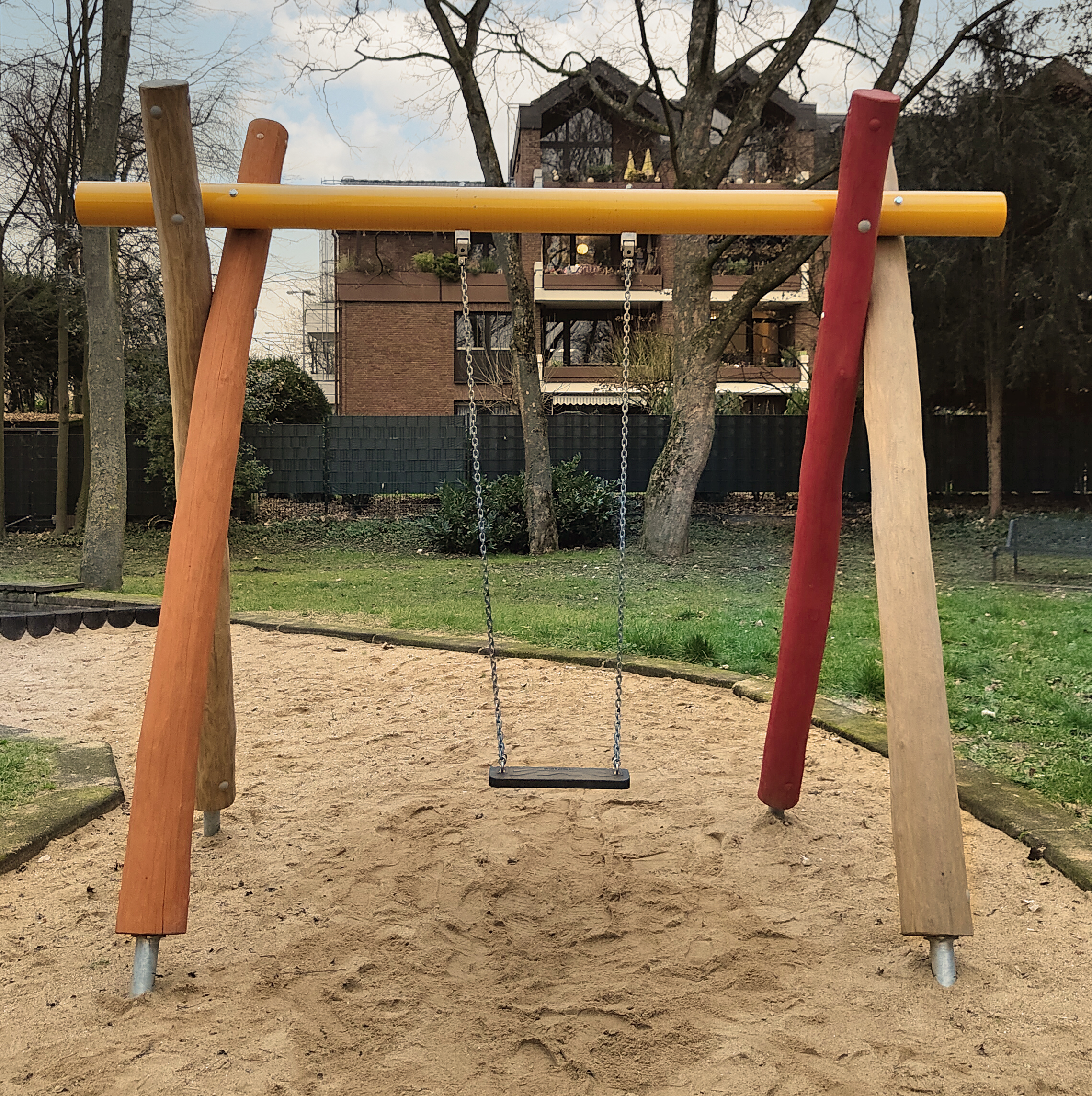 Schaukel 1-fach LH210cm, Querrohr Stahl verzinkt und plv