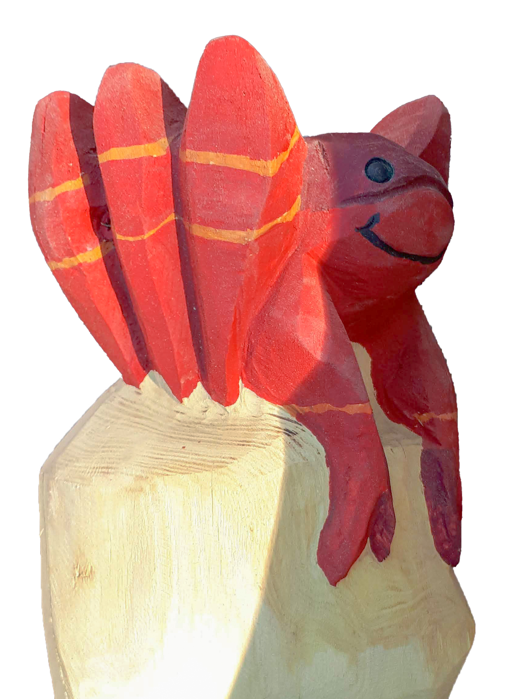Pfostenkopf/Schnitzfigur Krebs -
