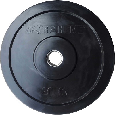 Sport-Thieme Hantelscheibe „Bumper Plate“, schwarz, Sport-Thieme
