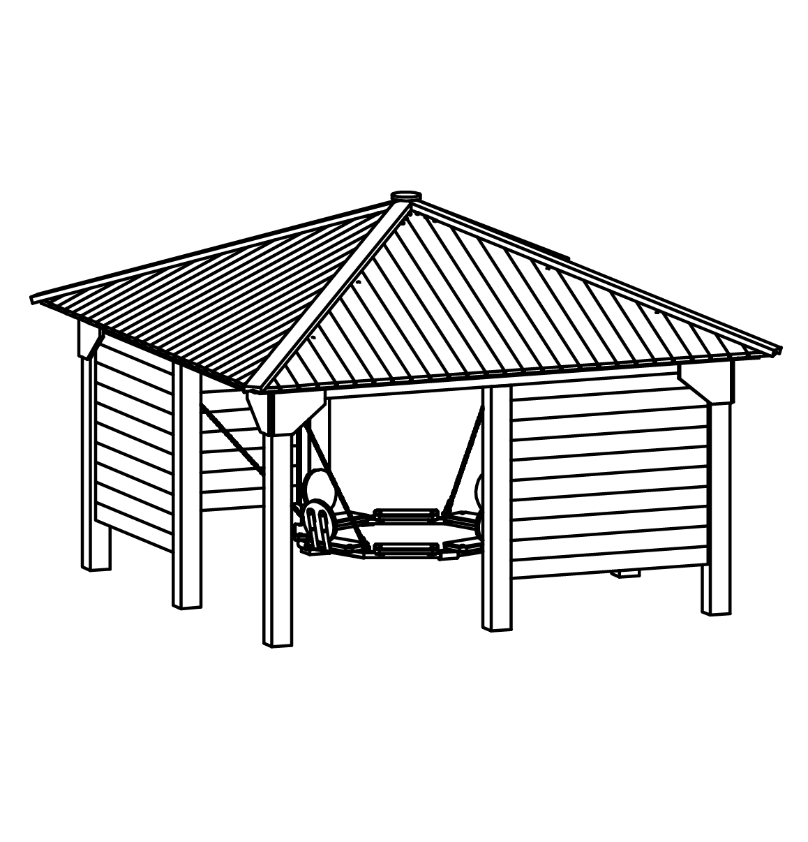 Treffpunkthaus mit Sitzkreis, Richter Spielgeräte