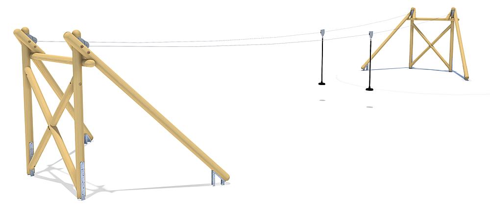 Seilbahn Montana Duo 20 m für Hügelverbau Ansicht 4