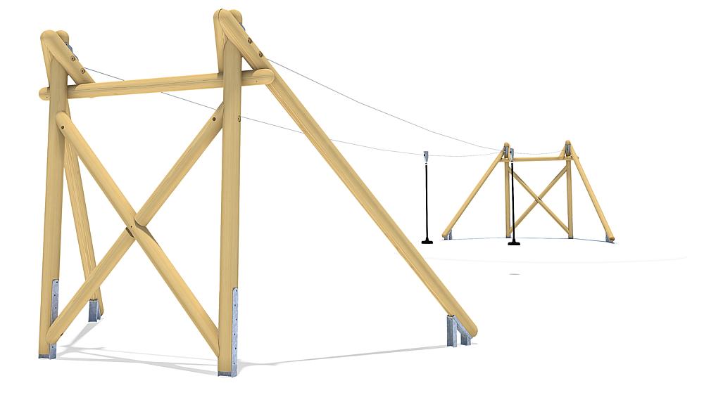Seilbahn Montana Duo 20 m für Hügelverbau Ansicht 5