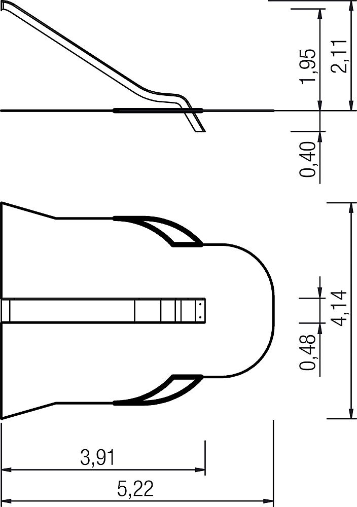 Anbaurutsche PH 195 cm, V2A Ansicht 4