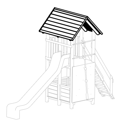 Satteldach zu Kombiturm aus Ficht imprägniert Ansicht 4