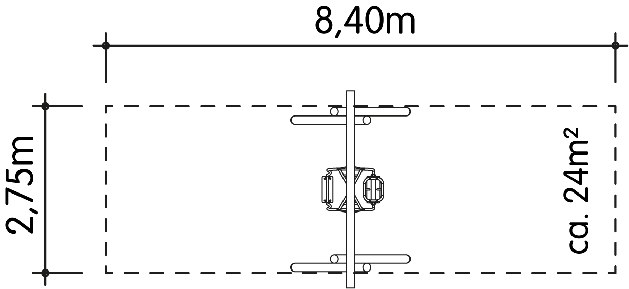 Eltern-Kind-Schaukel LH250cm Ansicht 4
