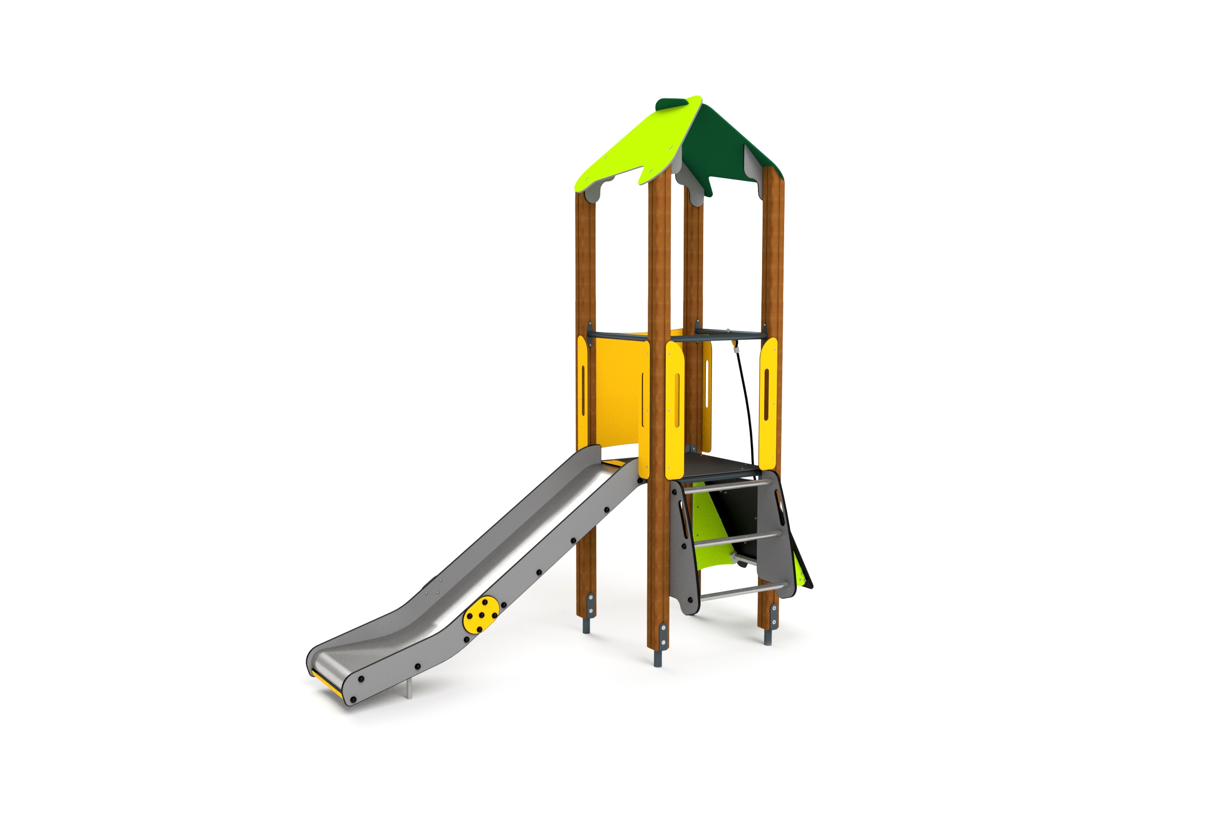 10006 Kleiner Kletterturm mit Kletterwand und Rutschbahn Ansicht 2