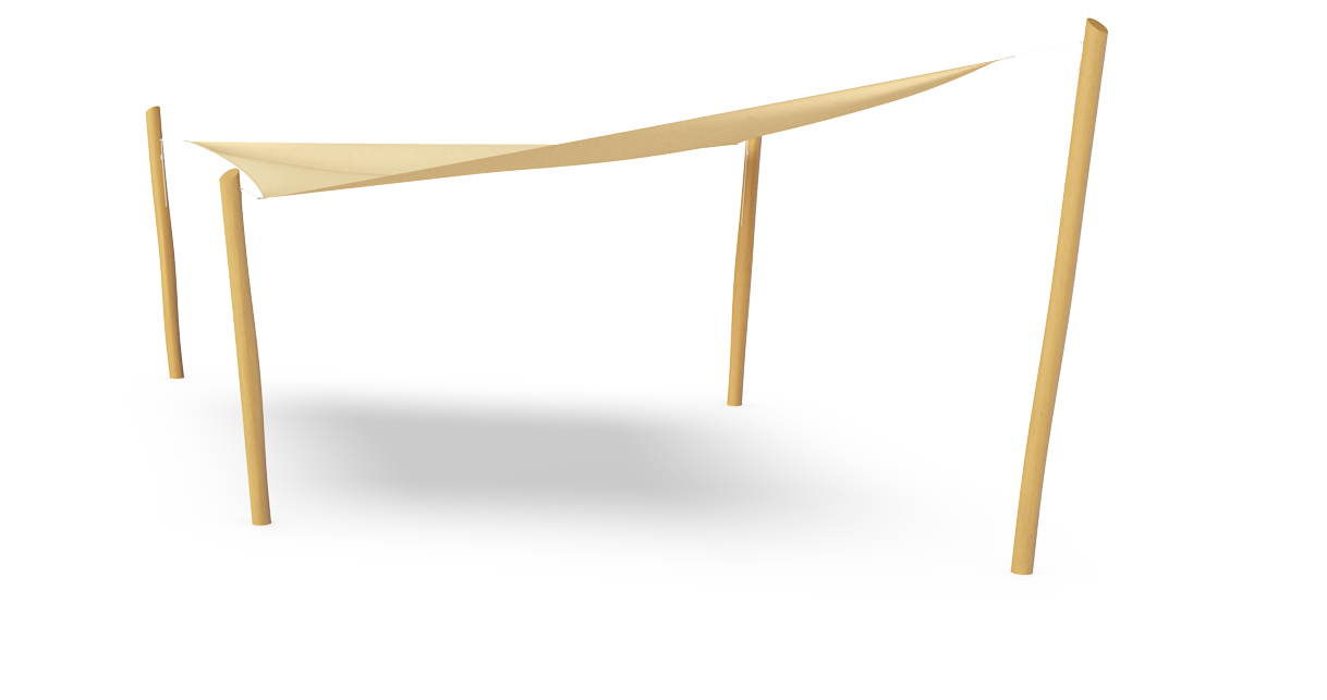 Drachen-Sonnensegel mit Pfosten NRO208 Ansicht 6