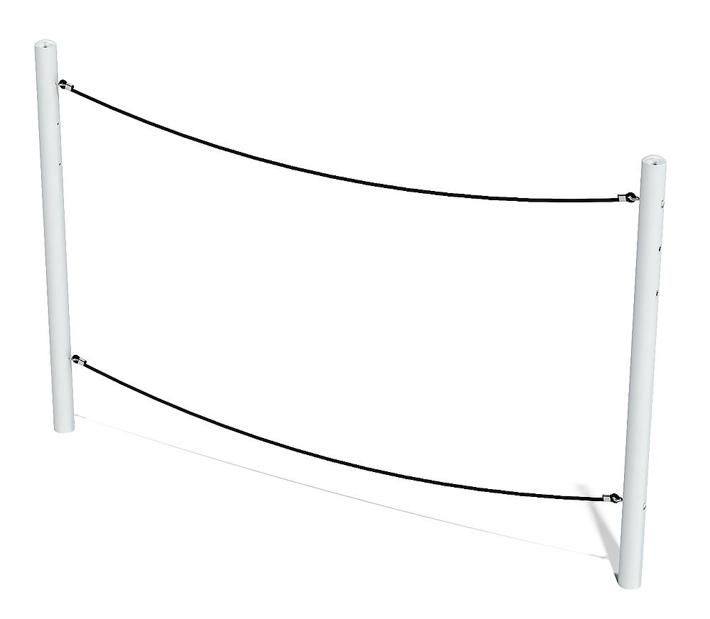 Balanceseil Walzer mit Metallpfosten, eibe