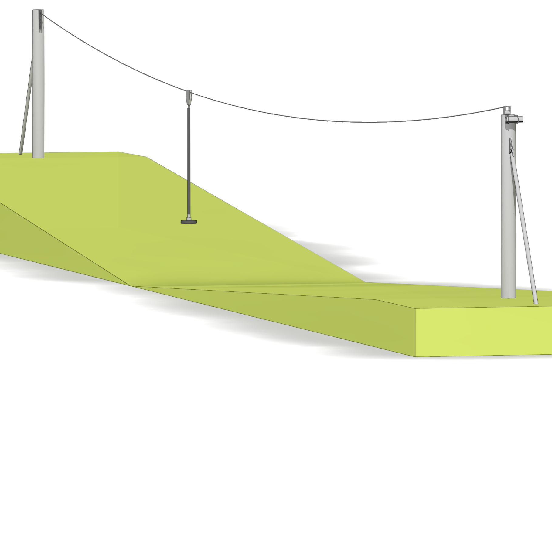 2-Pfosten-Seilbahn 30m