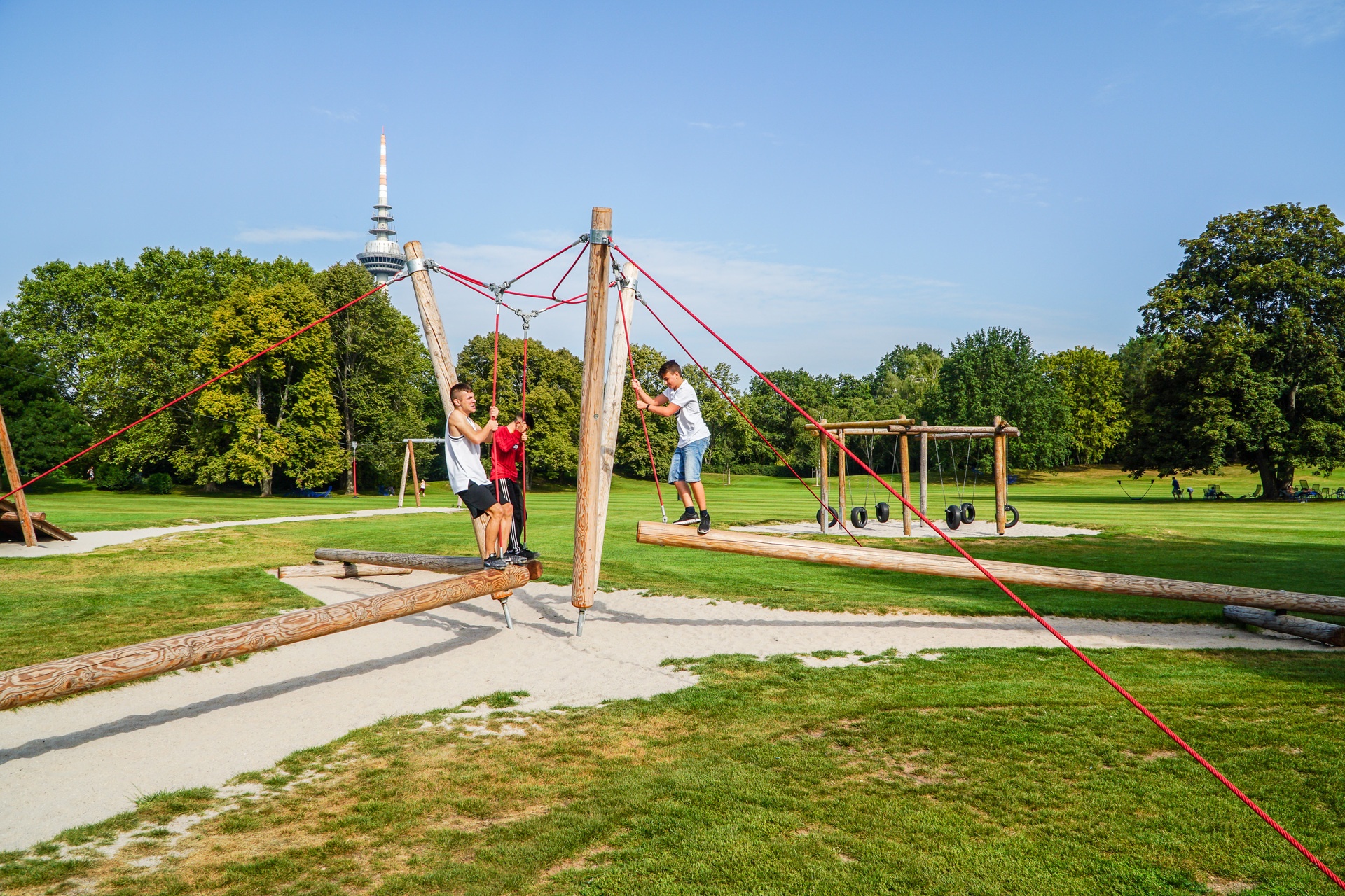 Schwingformation in Lärche, Richter Spielgeräte