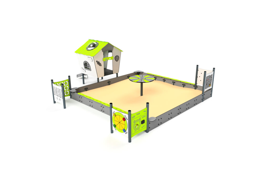 3214S Pädagogischer Sandkasten mit Spielhaus, Astrus