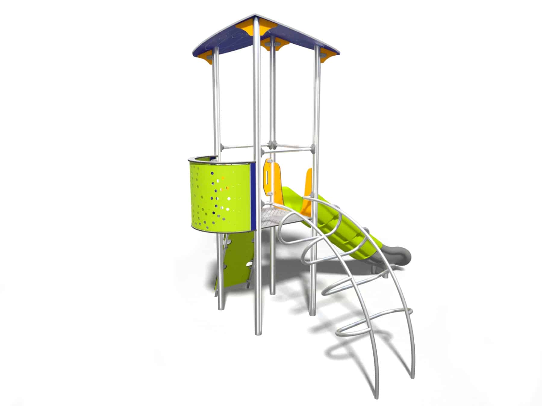 Spielplatzrutsche mit Leiter Ansicht 3