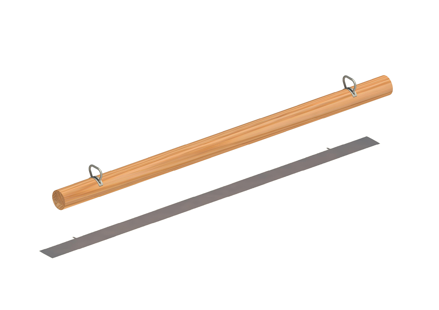 Wippbalken mit Griffe, Ø 20 cm, 2-sitzig, Maier Spielplatzgeräte