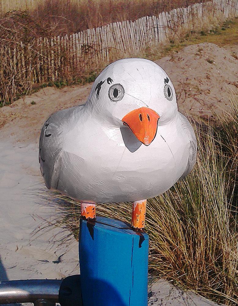 Schnitzfigur Möwe Sanni Ansicht 4