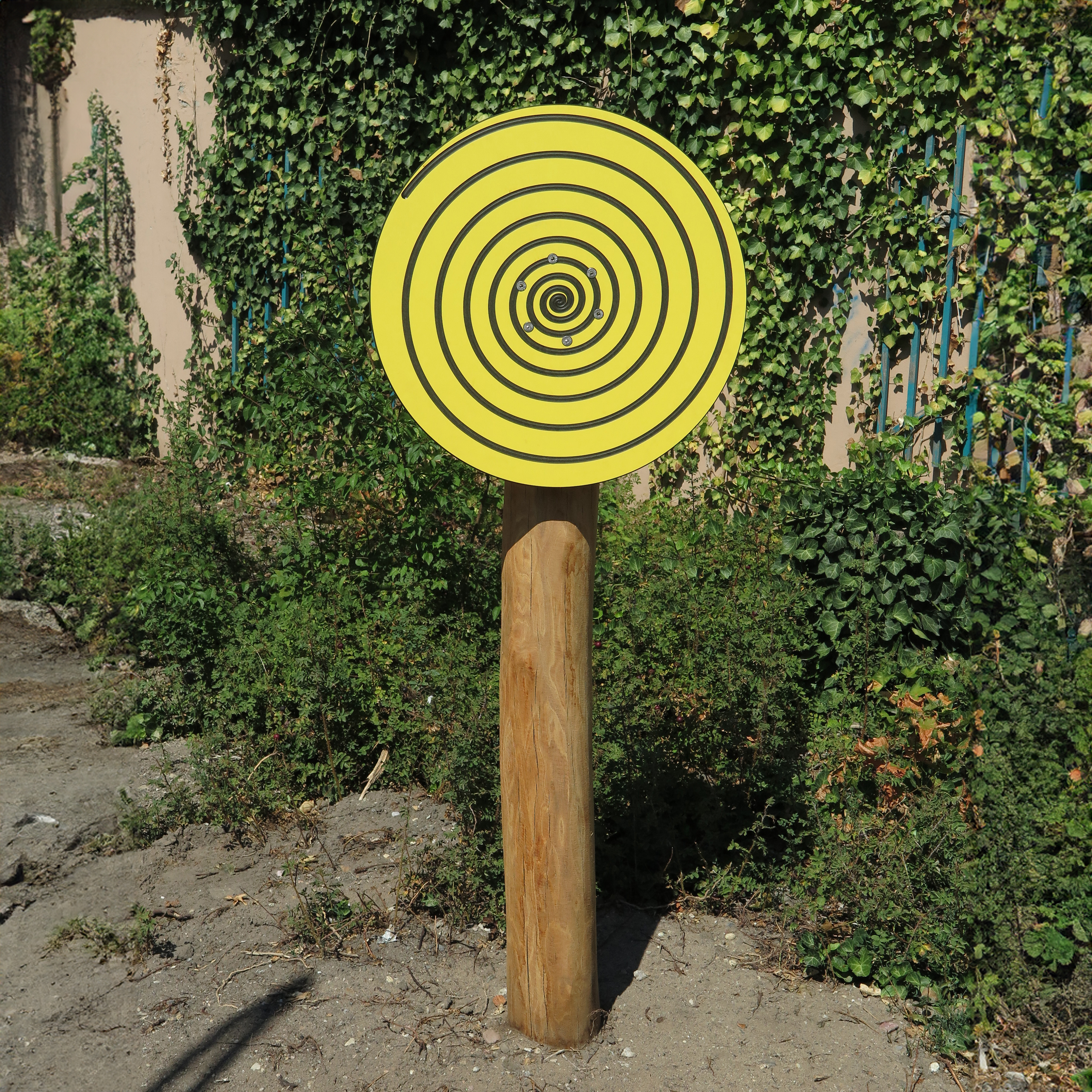 Drehspiel HPL Ø60cm, Spirale, mit 1 Pfosten