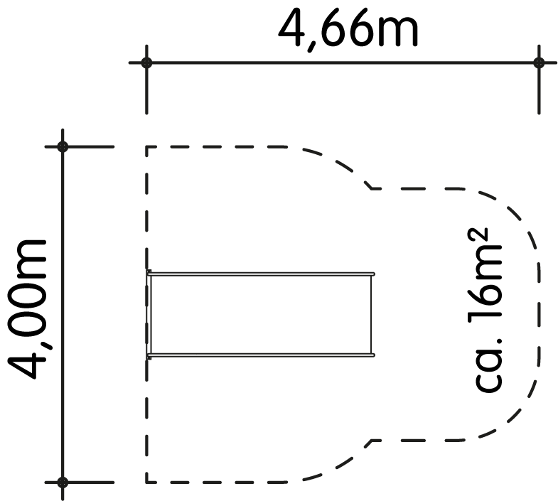 Anbaurutsche 100xPH145cm Ansicht 4