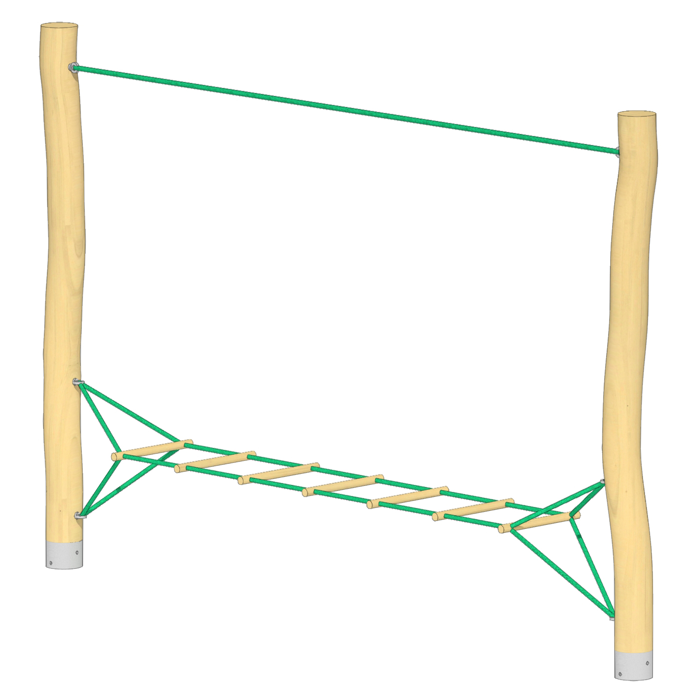 Strickleiter waagerecht 3m mit Halteseil