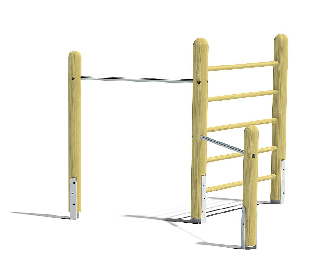 Sprossenwand mit Doppelreck Ansicht 4