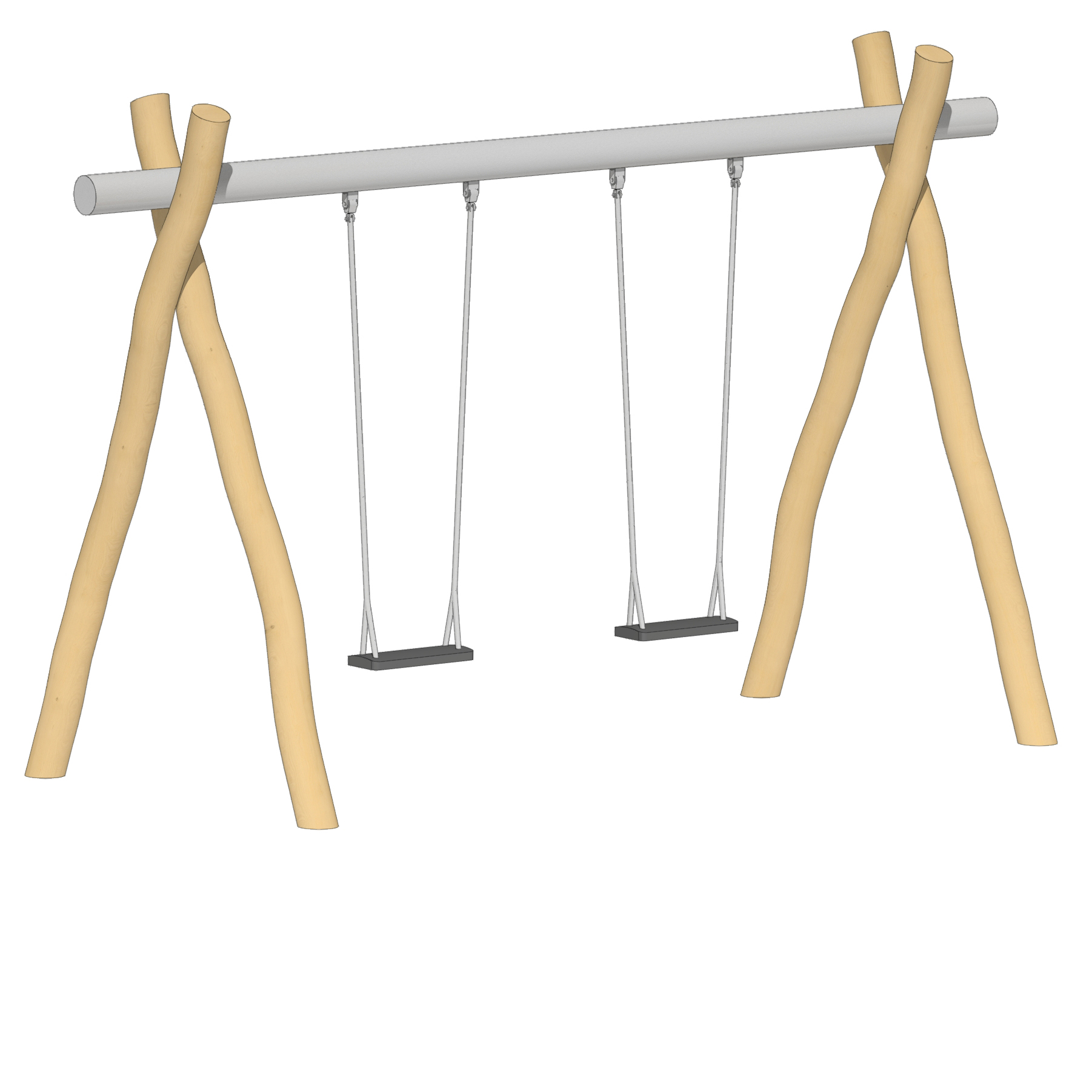 Schaukel 2-fach LH250cm, Querrohr Stahl verzinkt