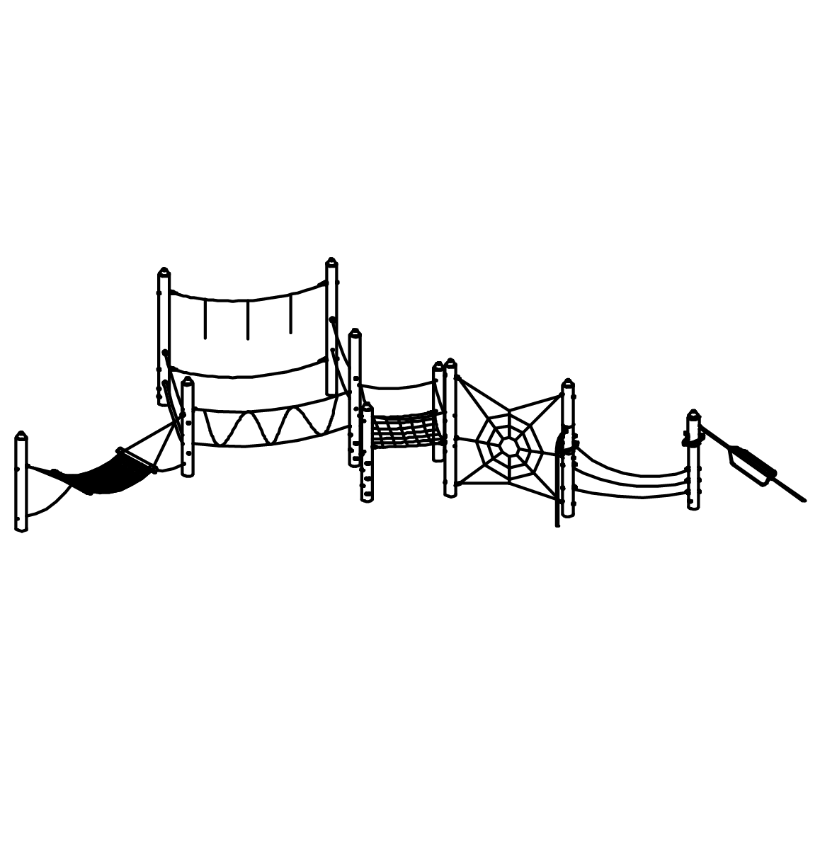 Seilparcours Variante 02, Richter Spielgeräte