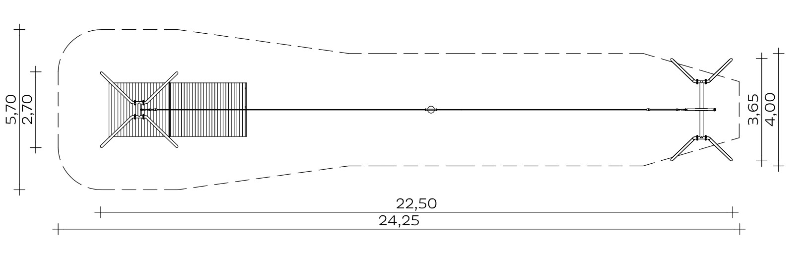 Seilbahn (20,00) mit Rampe Ansicht 3