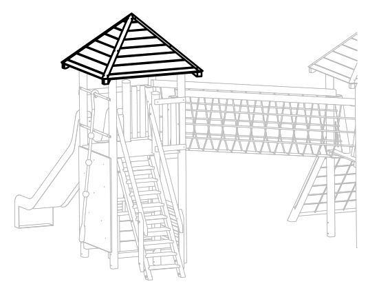 Pyramidendach zu Quadro-Turm aus Edelkastanie und Douglasie, Fuchs Thun