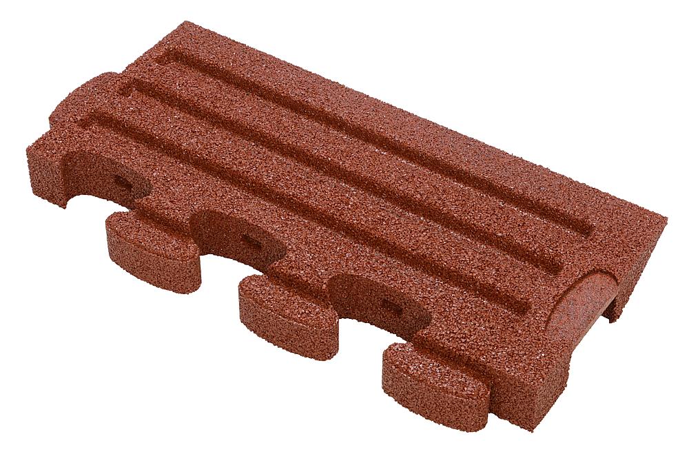 Puzzle Mat 3D Randplatte angeschrägt ohne Zwischenelement 60 mm rotbraun Ansicht 5