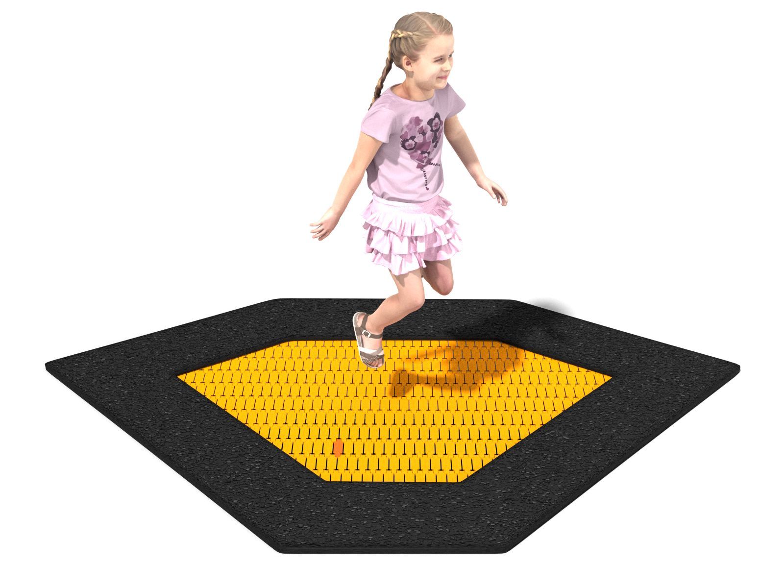 Trampolin Trapez 1,43 x 2,57 m Ansicht 2