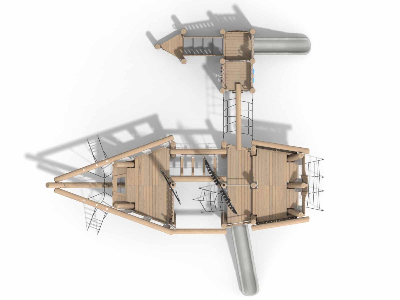 Holzschiff für Spielplatz Ansicht 4