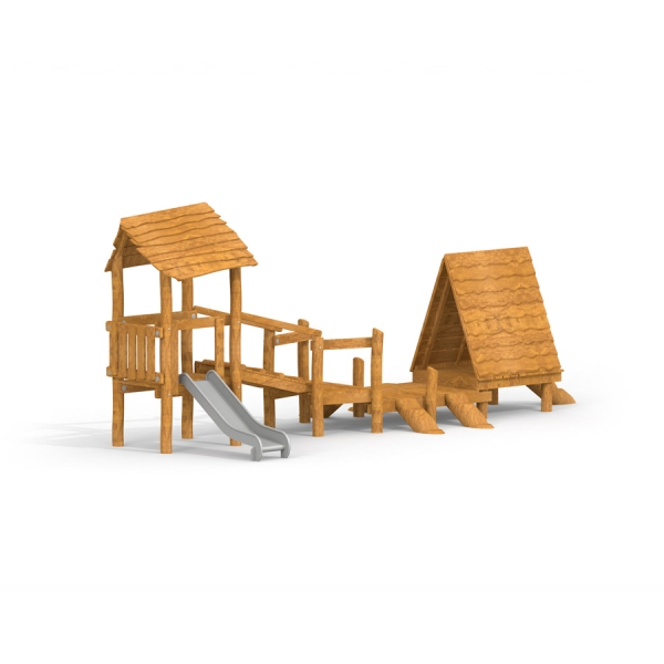 Galapagos Spielhaus mit Spielturm und Rutsche, Larslaj