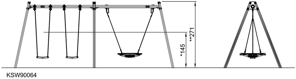 Schaukel-Kombi, Schalennest, Anti-Überschlag KSW90064 Ansicht 6