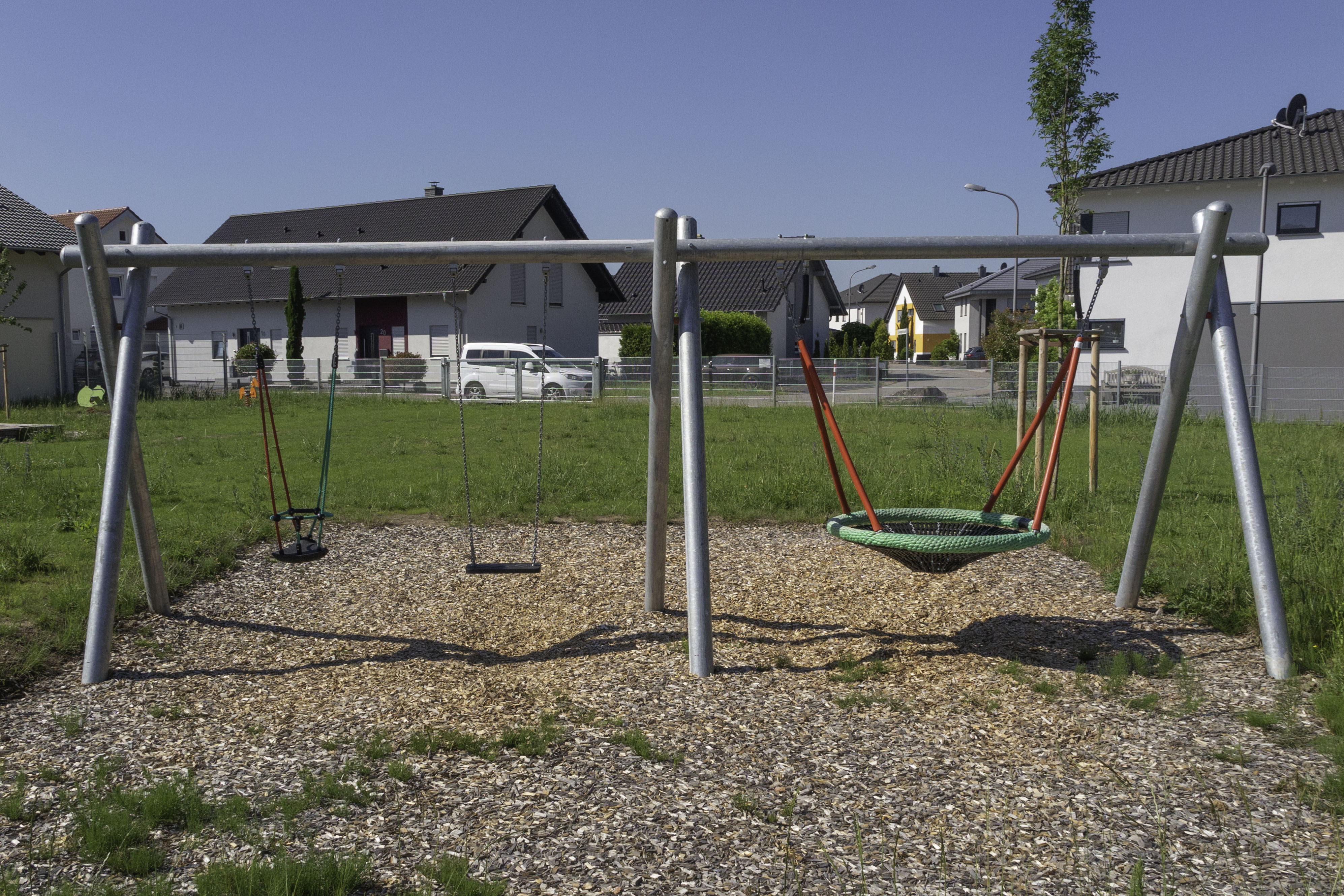 Schaukel-Nestkorb-Kombi 2-fach LH210cm, 1 Kleinkind-Schaukelsitz Ansicht 4