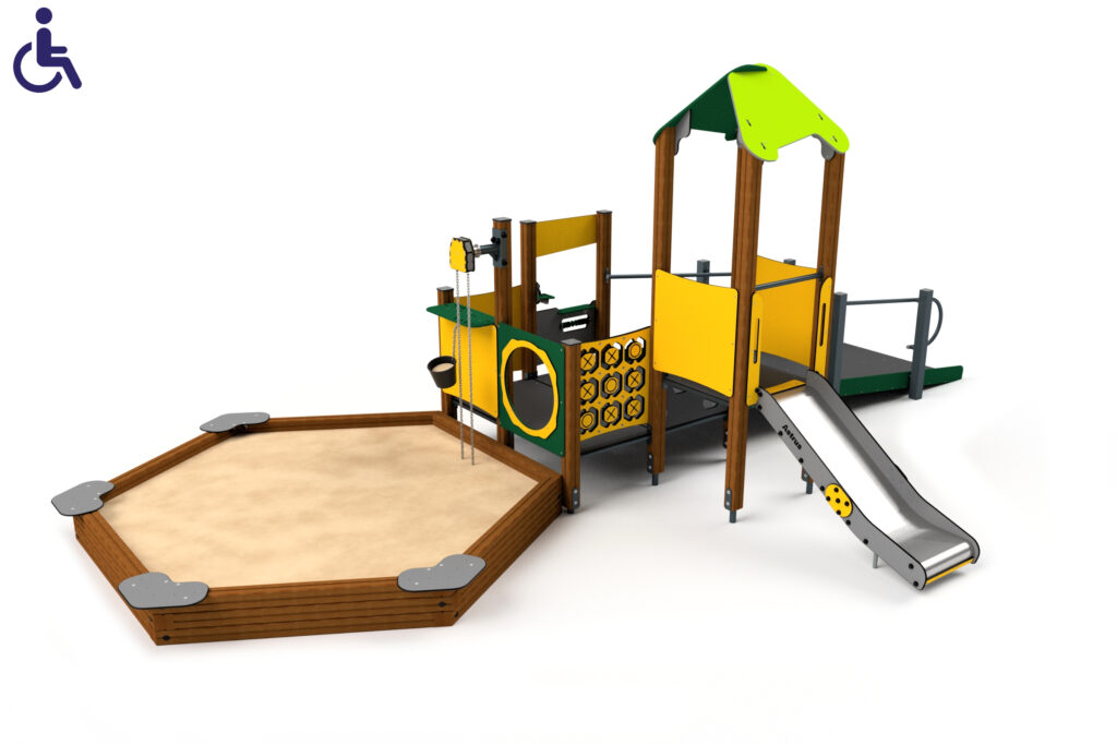 10047 Sandkasten Spielsetz Rollstuhlgängig - Inklusion von beeinträchtigten Kindern, Astrus